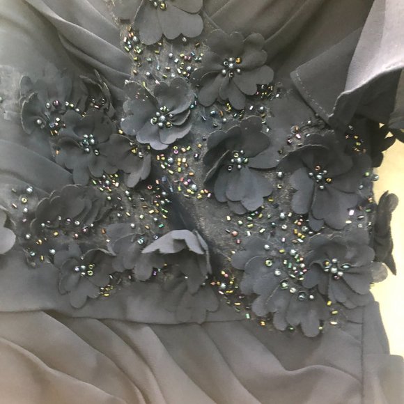 NEW Navy Blue Mother of the Bride/Groom Elegant Formal Holiday Dress SIZE 12 - Picture 10 of 15